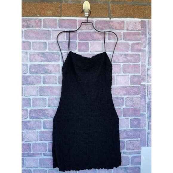 isalis textured mini black dress size medium - Picture 1 of 9
